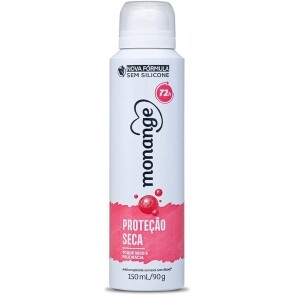 4 unidades Desodorante Aerossol Antitranspirante Monange Feminino Proteção Seca Monange 150ml