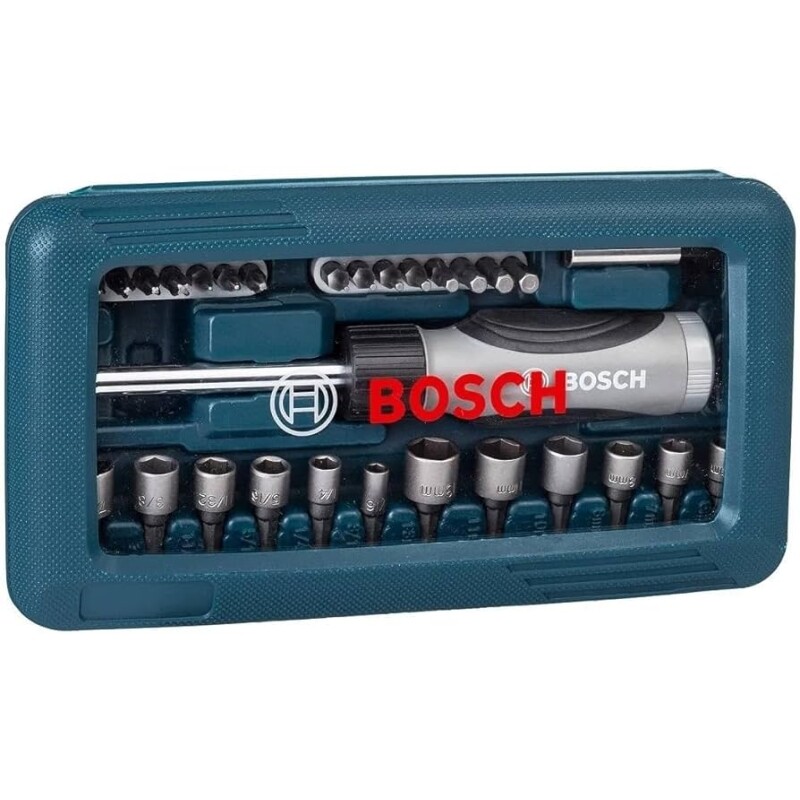 Jogo de Bits e Soquetes Bosch - 46 Peças