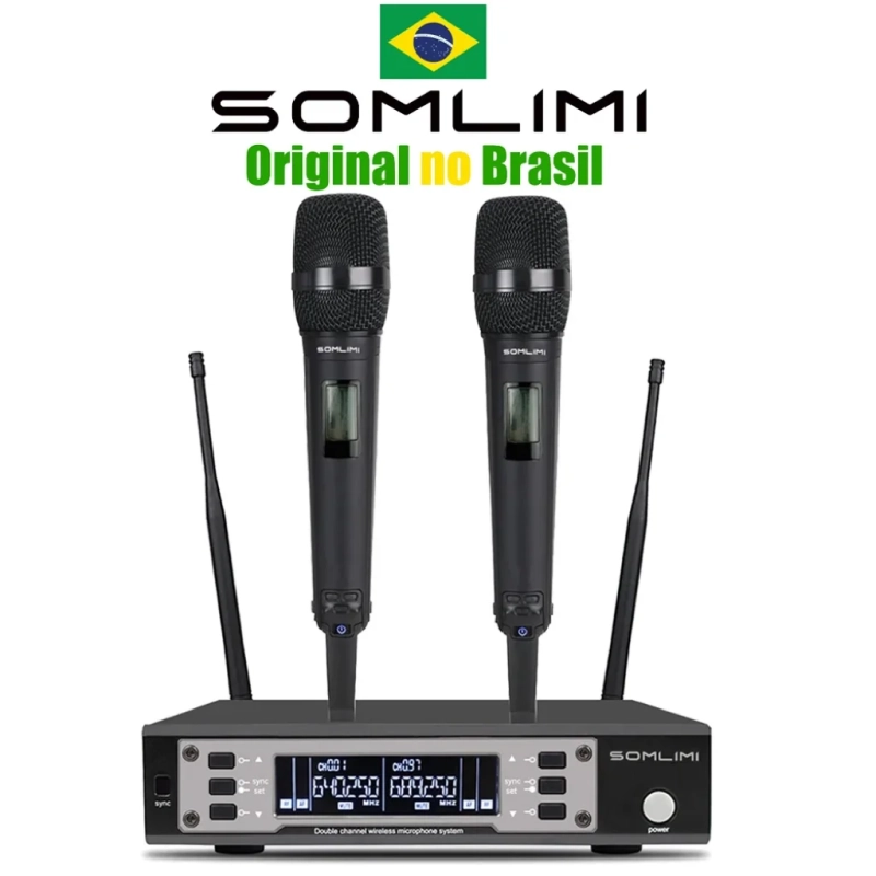 Sistema de Microfone sem Fio Profissional SOMLIMI-K2 EW135G4