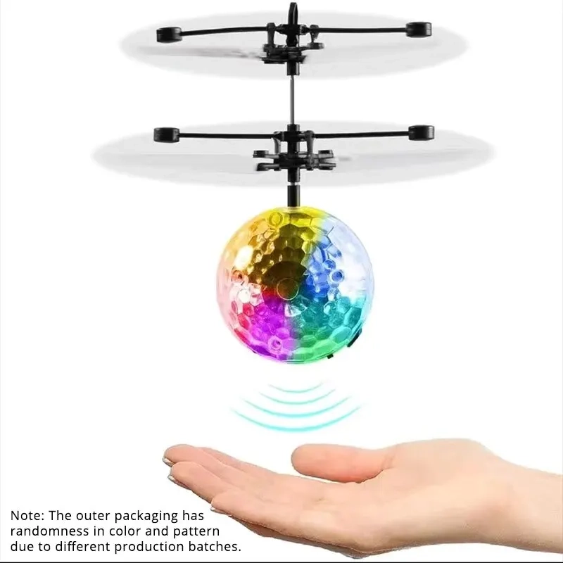 Mini Drone Crystal Ball Colorido LED Indução
