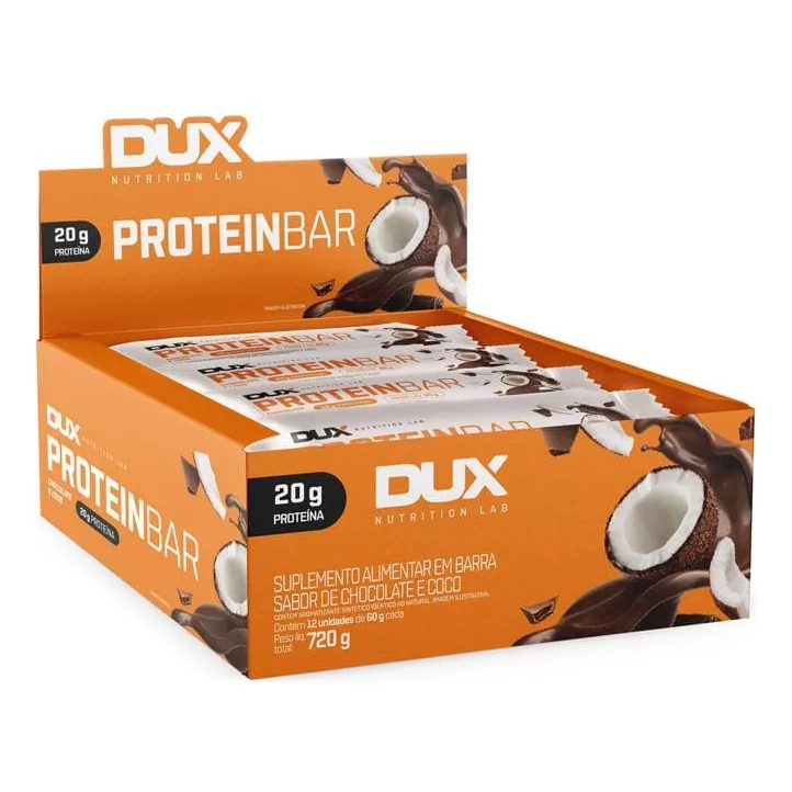 Display Protein Bar Dux Nutrition - 12 Unidades