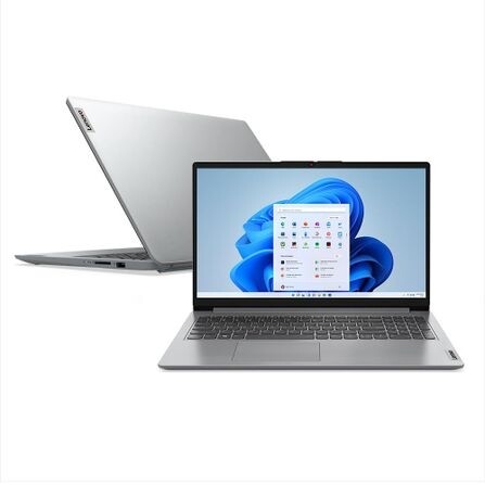 Notebook Lenovo IdeaPad 1i com Intel Ci3 8GB 256GB SSD Tela de 15,6" Cloud Grey - 82VY000SBR