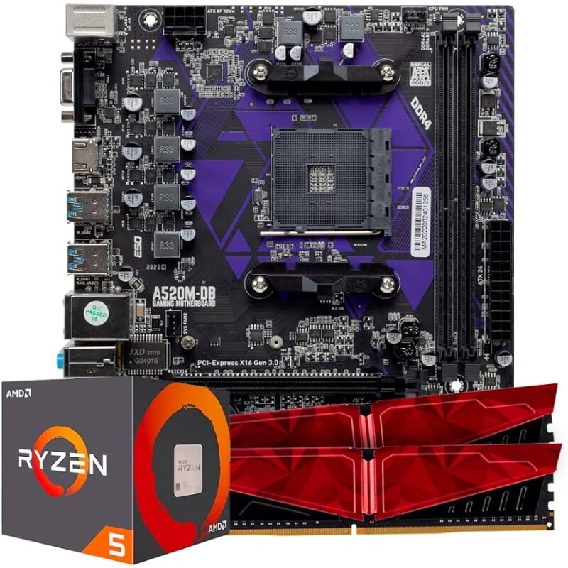 Kit Upgrade Gamer AMD Ryzen 5 4600G A520M 16GB DDR4