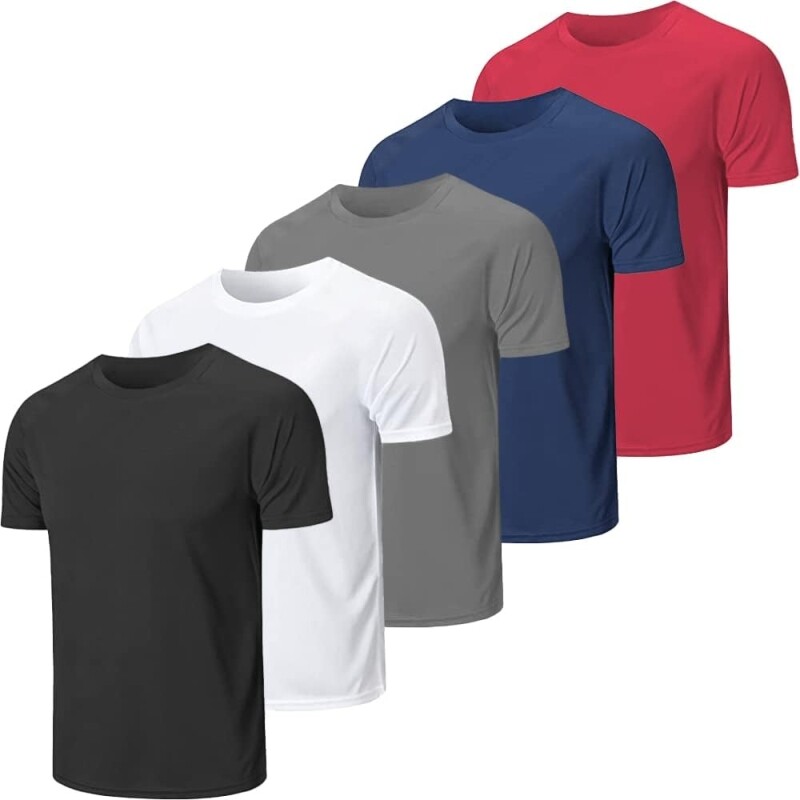Kit 5 Camisetas Masculinas Básicas Lisa Poliéster Premium - Tam P