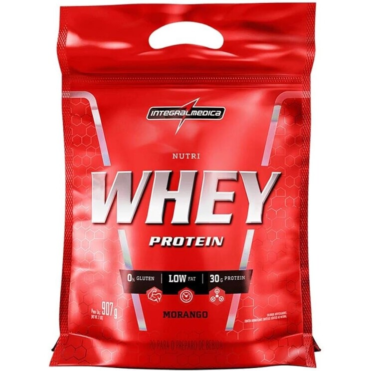 Nutri Whey Protein Morango - Pouch 907g