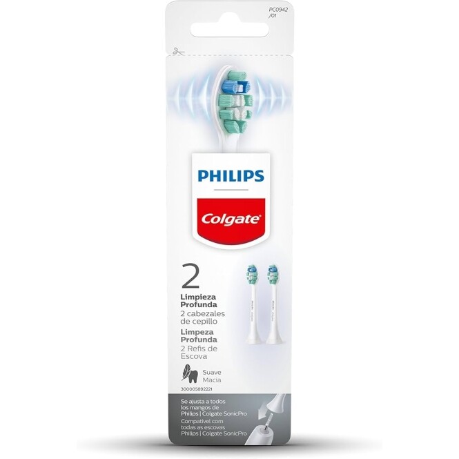 Colgate Philips Limpeza Profunda - Refil De Escova Elétrica 2 Unidades