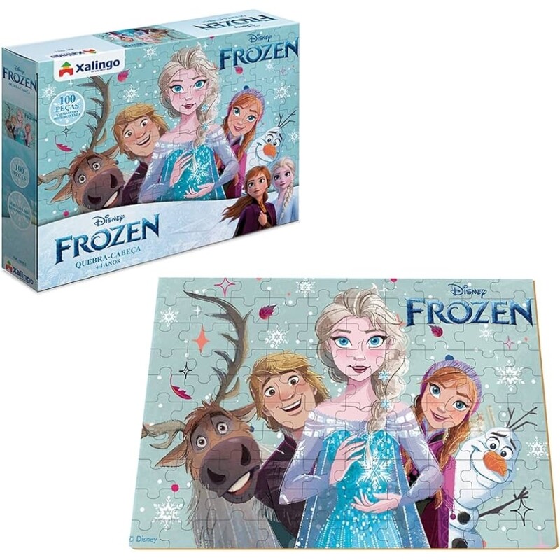 Quebra-Cabeças 100 Peças Frozen Disney - Xalingo
