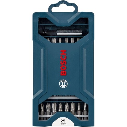 Kit de Pontas para Parafusar Bosch Mini X-Line com 25 Peças