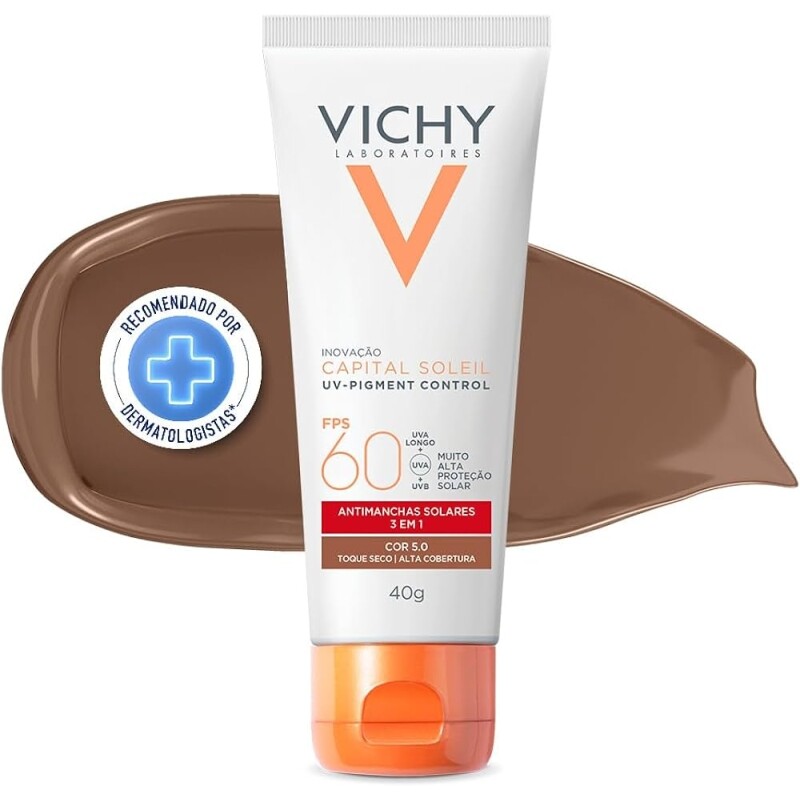 Protetor Solar Facial Vichy Pigment Control anti manchas FPS60 40g