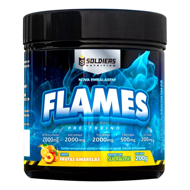 Flames 200g - Sabor Frutas Amarelas - Soldiers Nutrition
