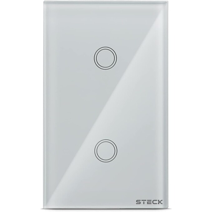Steck Interruptor Inteligente 4x2 Touch Wi-Fi Steck Ambiente Conectado 2 Módulos Bivolt Branco