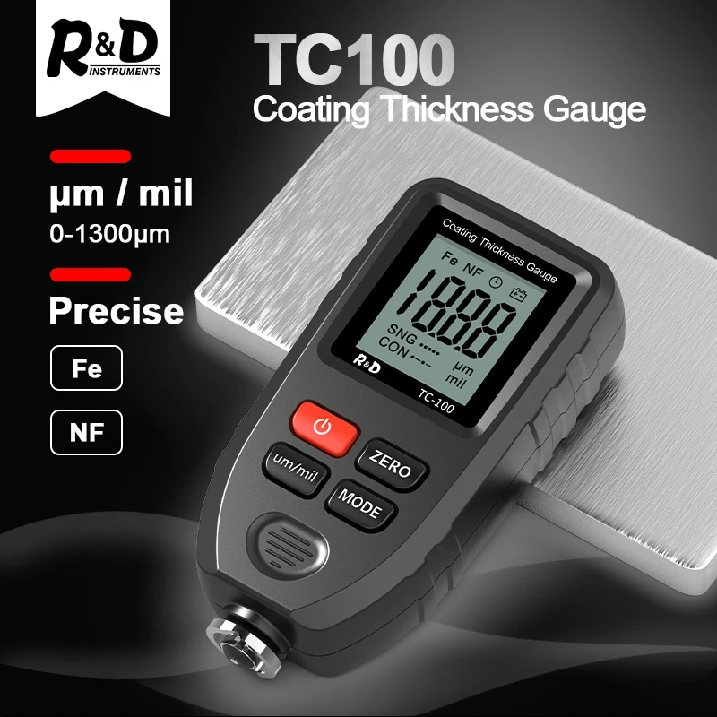 Medidor de Espessura de Revestimento Digital R&D TC100