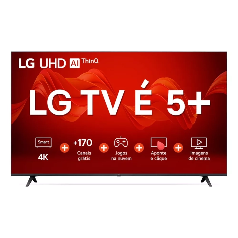 Smart TV 50" 4K LG UHD ThinQ AI HDR Bluetooth Alexa Google Assistente Airplay2 3 HDMI - 50UR8750PSA