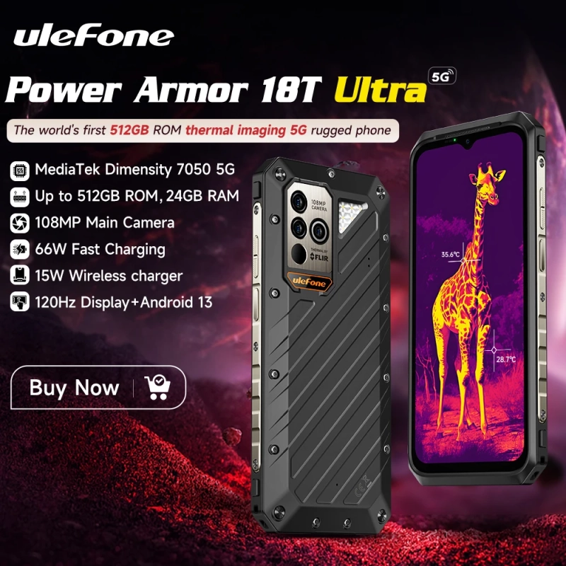 Smartphone Ulefone Power Armor 18T Ultra 5G 512GB 24GB RAM
