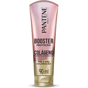 Pantene Booster Proteção Colágeno Hidrata & Resgata Pré E Pós Coloração 90Ml Rosa