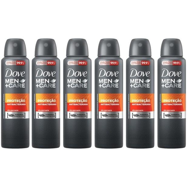 Desodorante Aerossol Antitranspirante Masculino Dove Men+Care 150ml Cada - 6 Unidades