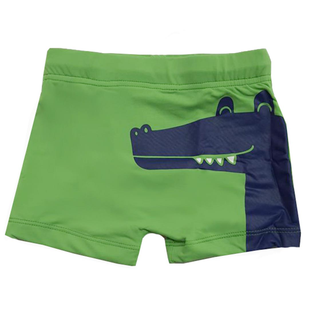 Shorts Praia Infantil Jacaré Verde e Azul Tip Top - Os Pimpolhos