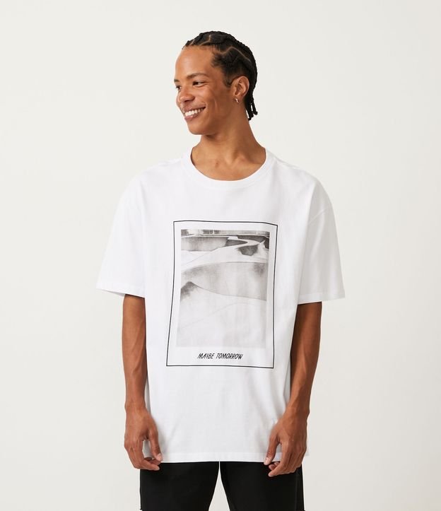Camiseta em Algodão com Estampa Photoprint