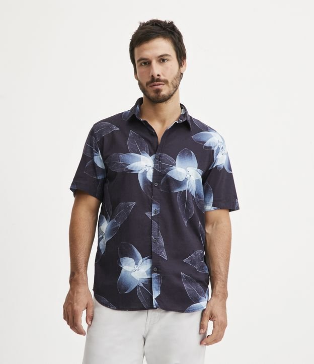Camisa Comfort em Algodão com Estampa Floral