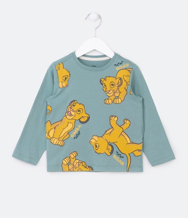 Camiseta Infantil com Estampa Simba Rei Leão - Tam 2 a 5 Anos