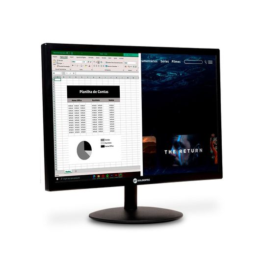 Monitor LED 19" Widescreen com HDMI | Goldentec