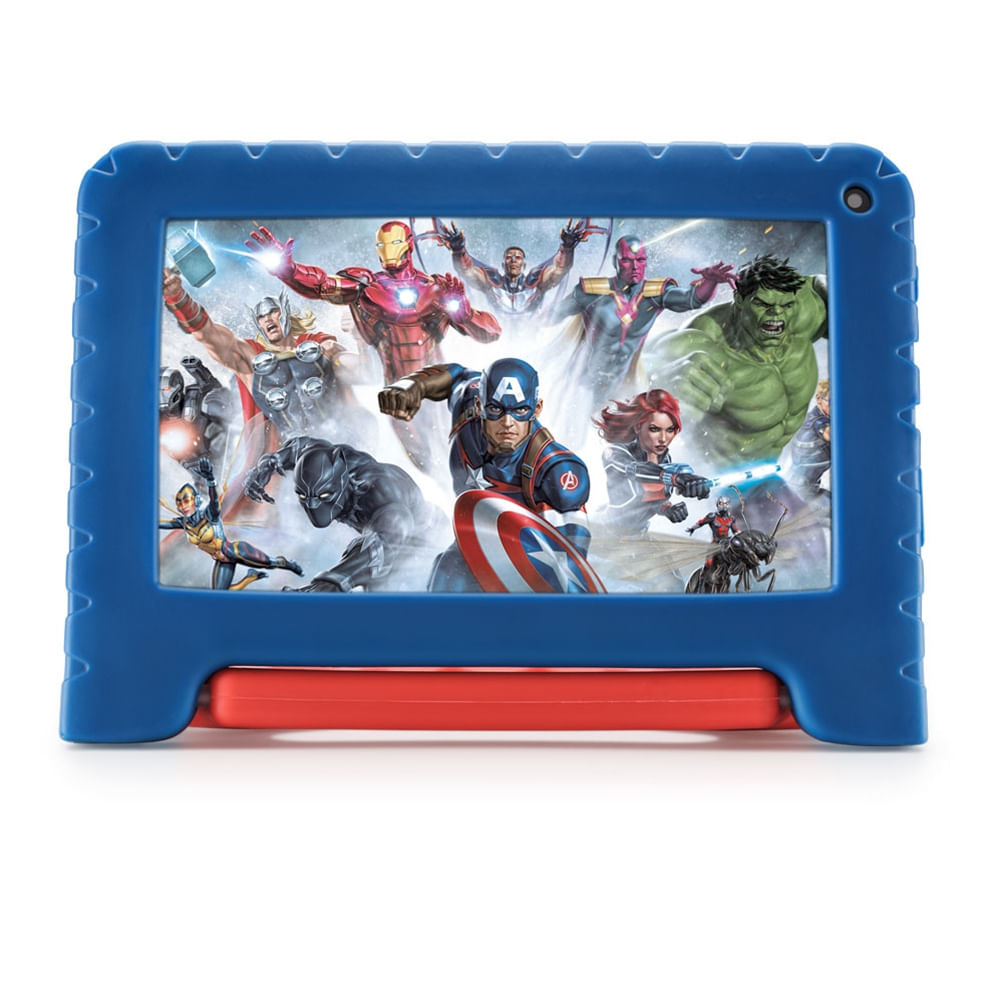 Tablet Avengers com Controle Parental 4GB RAM + 64GB + Tela 7 pol + Case + Wi-fi + Android 13 + Quad Core