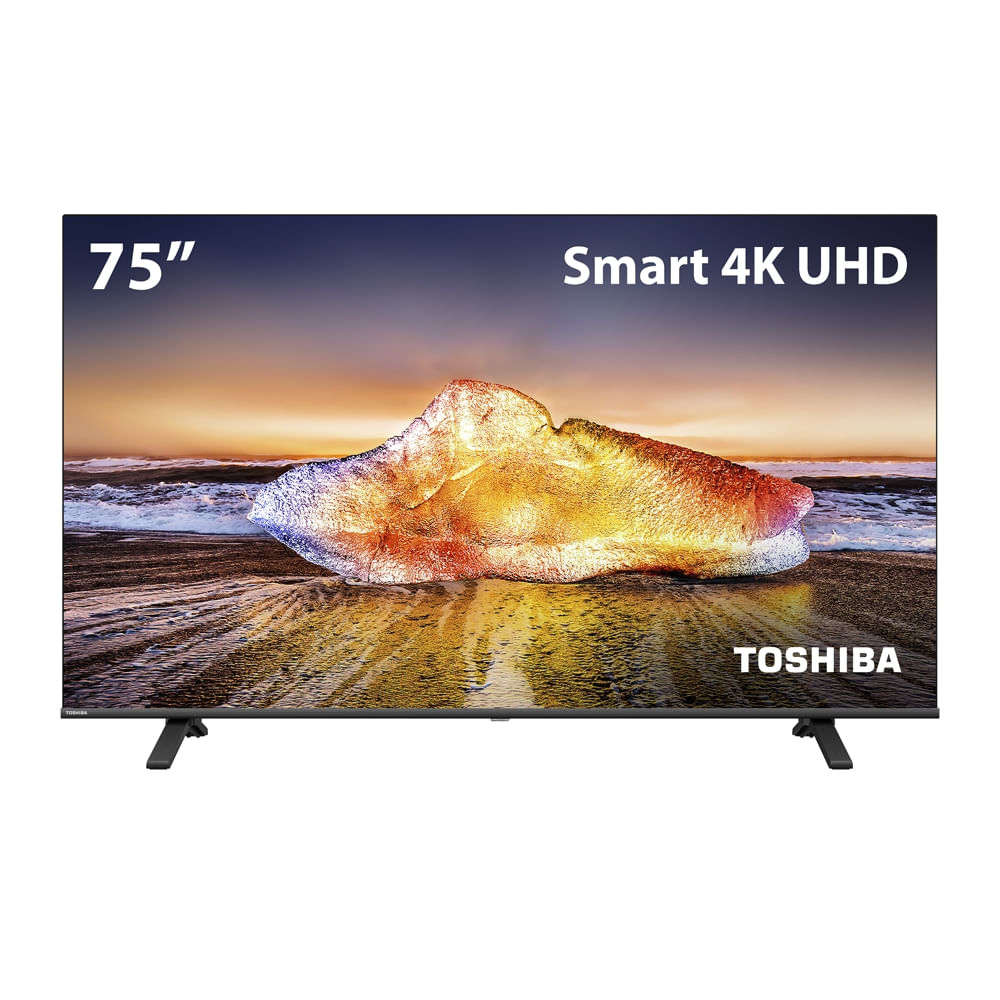 [AME R$ 3.429] Smart TV 75 Toshiba DLED 4K - TB025M