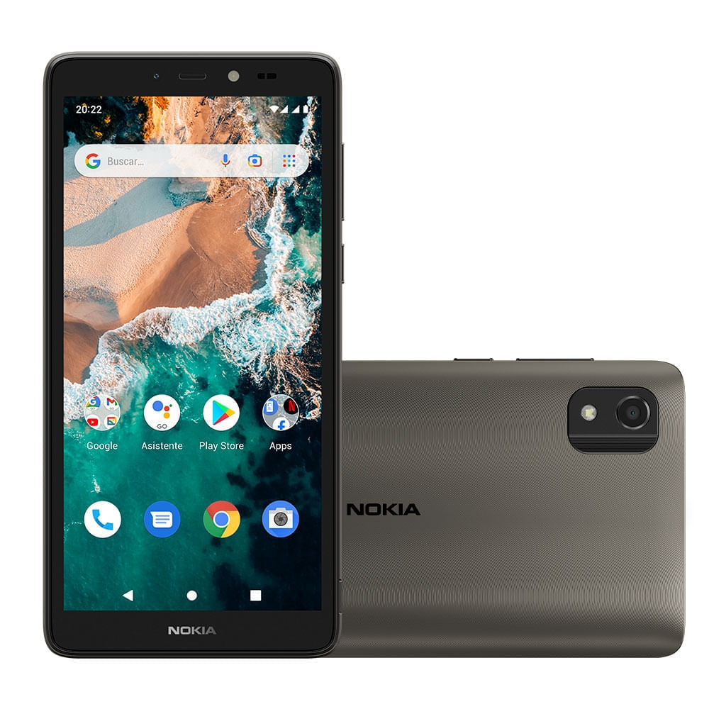Smartphone Nokia C2 2nd Edition 4G 64GB Tela 5,7" Câmera com IA Android Desbloqueio Facial - nk109