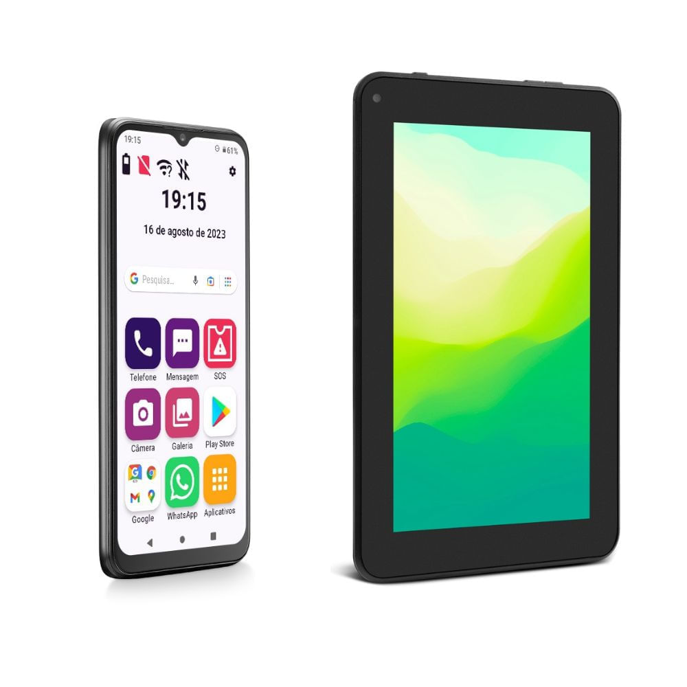 Smartphone ObaSmart Conecta MAX 2 64GB + Tablet Kids 4G com Controle Parental 64G