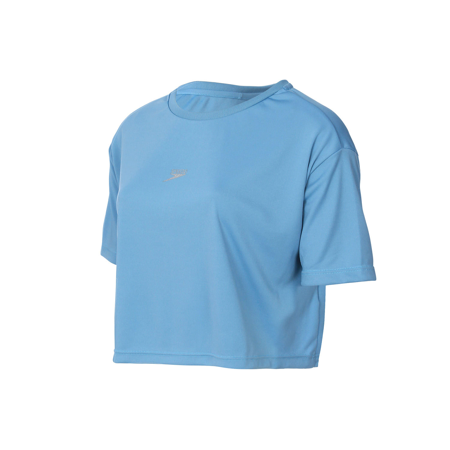 Camiseta Cropped Equilíbrio Feminina - Azul Claro