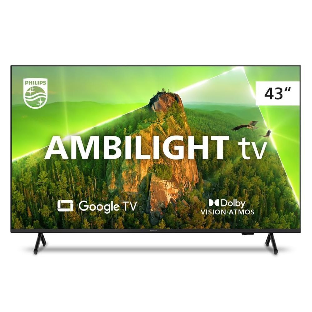 Smart TV Philips 43" UHD 4K LED 4 HDMI Google TV - 43PUG7908/78