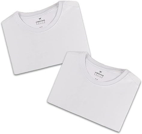 Kit Com 2 Camisetas Masculinas Básicas Branco