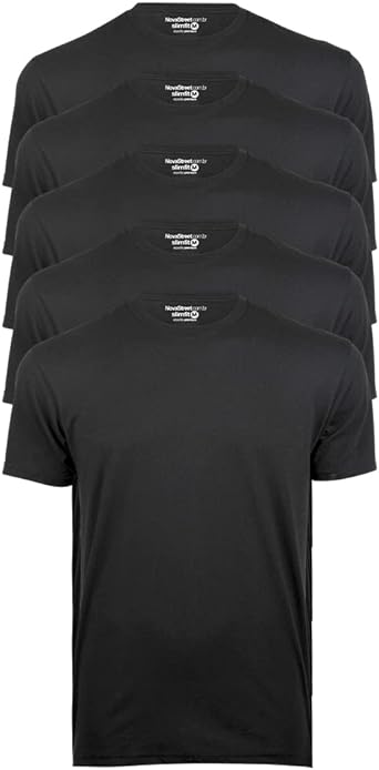 Kit 5 Camisetas Masculinas Básica Lisa Algodão 30.1 Premium