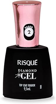 Risqué Top Coat Fixador Diamond Gel Cremoso - 9 5 ml