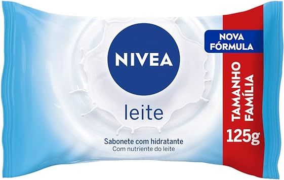 NIVEA Sabonete em Barra Leite 125g - Limpa e cuida da pele, fórmula com proteína do leite