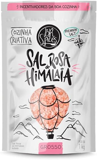 Sal Rosa do Himalaia Grosso 1kg - BR Spices
