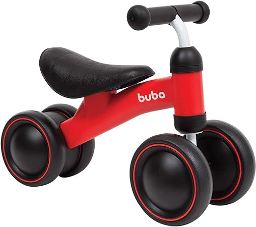 Bicicleta de Equilibrio - 4 Rodas, BUBA, Vermelho