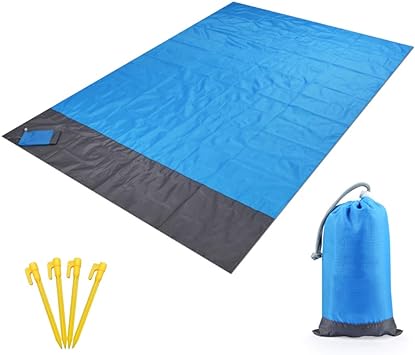 Ajcoflt Cobertor de praia impermeável ao ar livre portátil esteira de piquenique camping chão colchão