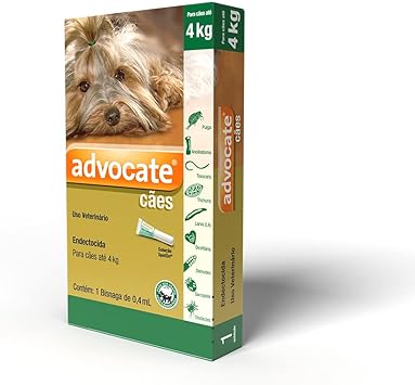 Antipulgas Advocate Bayer para Cães de até 4kg - 1 Bisnaga de 04ml