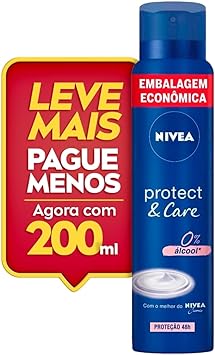 (REC) (Mais por Menos R$8,92) NIVEA Desodorante Antitranspirante Aerossol Protect & Care 200ml