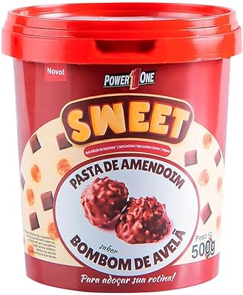 Pasta de Amendoim Sweet - 500g Bombom de Avelã - Power One