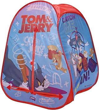 Zippy Toys Barraca Portátil Tom e Jerry, Fácil de Montar, Multicor, Telhado Com Ventilação, Leve Par