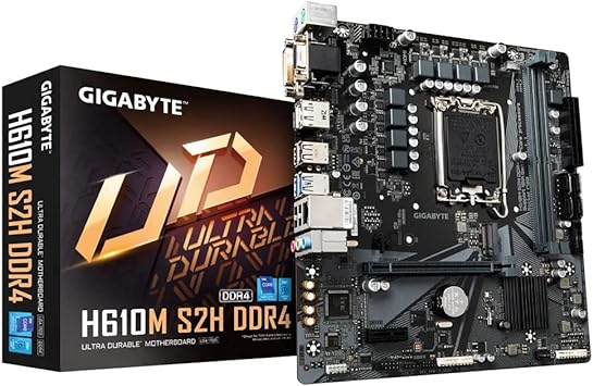 Placa-Mãe Gigabyte H610M S2H (rev. 1.1) Intel LGA 1700 Micro ATX DDR4