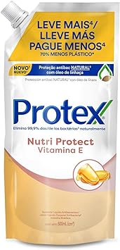 2 Unidades Sabonete Líquido Protex Nutri Protect Vitamina Refil E - 500ml