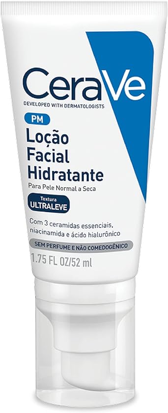Loção Hidratante CeraVe para o rosto com Ácido Hialurônico Niacinamida Textura ultra fluida 52ml