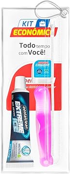 [Super R$13,12] Kit Viagem Creme Dental 50g + Escova de Dente + Fio Dental 25m Dentalclean