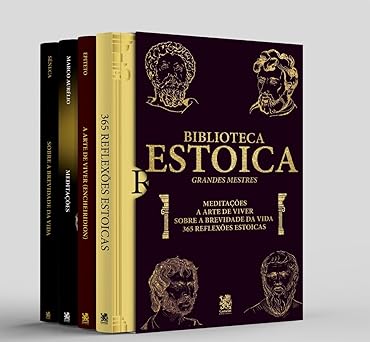 Biblioteca Estoica: Grandes Mestres Volume 01 - Box com 4 Livros - capa comum