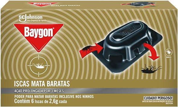 [Rec] Baygon Inseticida Isca Mata Baratas caixa com 6 unidades