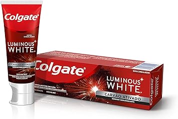 [Rec/ + por - R$4,72] Creme Dental Clareador Colgate Luminous White Carvão Ativado 70g