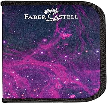 Estojo de Nylon com Kit Escolar Faber-Castell Cosmic 18.2221multicor